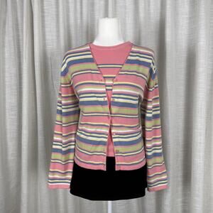 Christopher & Banks Cardigan Sweater Womens Large Multicolor Button Front